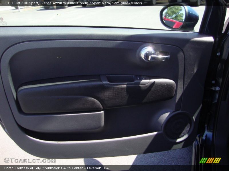 Verde Azzurro (Blue-Green) / Sport Nero/Nero (Black/Black) 2013 Fiat 500 Sport