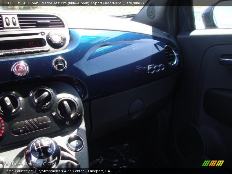 Verde Azzurro (Blue-Green) / Sport Nero/Nero (Black/Black) 2013 Fiat 500 Sport