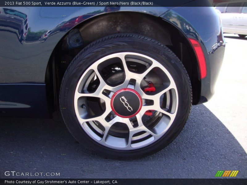 Verde Azzurro (Blue-Green) / Sport Nero/Nero (Black/Black) 2013 Fiat 500 Sport