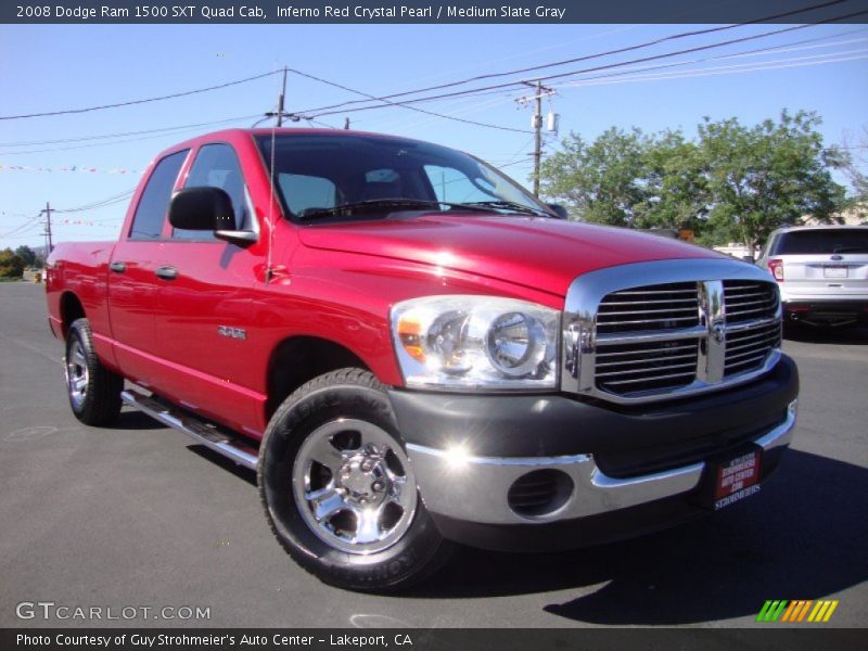 Inferno Red Crystal Pearl / Medium Slate Gray 2008 Dodge Ram 1500 SXT Quad Cab