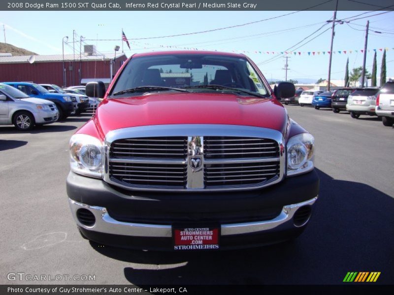 Inferno Red Crystal Pearl / Medium Slate Gray 2008 Dodge Ram 1500 SXT Quad Cab