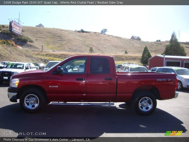 Inferno Red Crystal Pearl / Medium Slate Gray 2008 Dodge Ram 1500 SXT Quad Cab