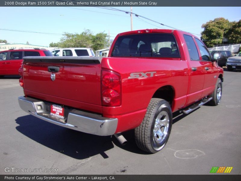 Inferno Red Crystal Pearl / Medium Slate Gray 2008 Dodge Ram 1500 SXT Quad Cab