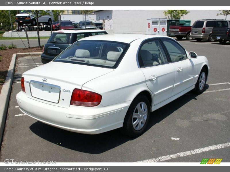 Powder White Pearl / Beige 2005 Hyundai Sonata GL