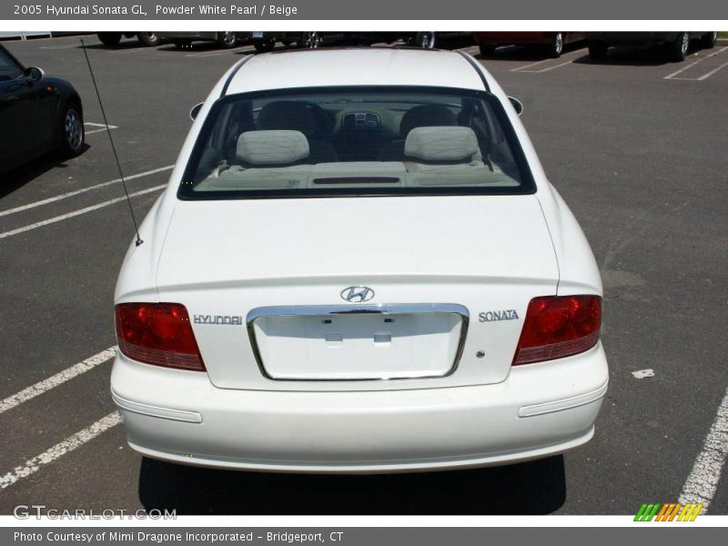 Powder White Pearl / Beige 2005 Hyundai Sonata GL