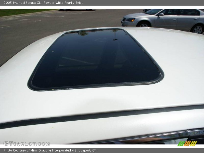 Powder White Pearl / Beige 2005 Hyundai Sonata GL
