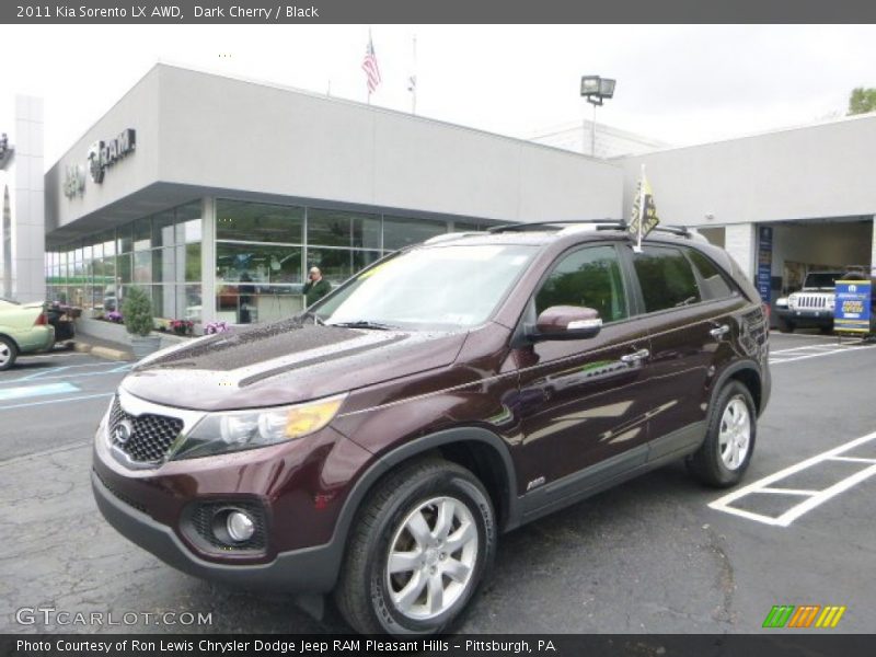 Dark Cherry / Black 2011 Kia Sorento LX AWD