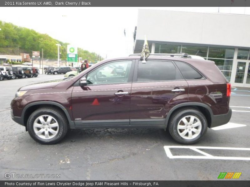 Dark Cherry / Black 2011 Kia Sorento LX AWD