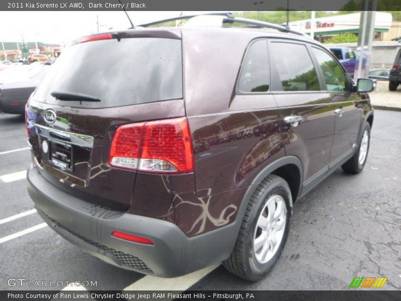 Dark Cherry / Black 2011 Kia Sorento LX AWD