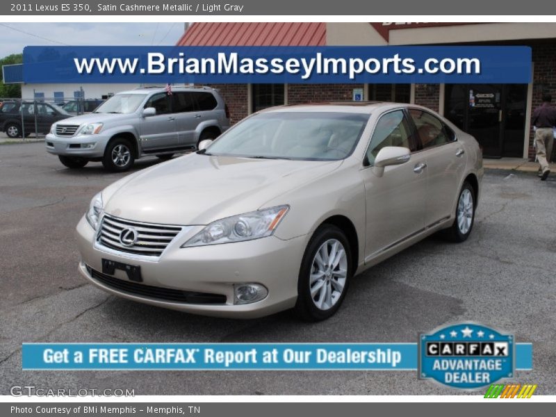 Satin Cashmere Metallic / Light Gray 2011 Lexus ES 350