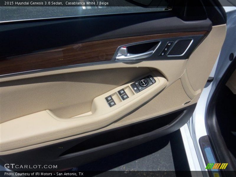 Casablanca White / Beige 2015 Hyundai Genesis 3.8 Sedan