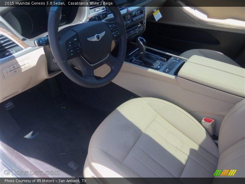 Casablanca White / Beige 2015 Hyundai Genesis 3.8 Sedan