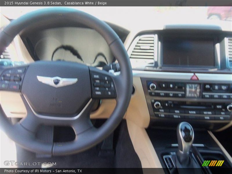 Casablanca White / Beige 2015 Hyundai Genesis 3.8 Sedan