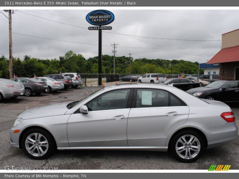 Palladium Silver Metallic / Black 2011 Mercedes-Benz E 350 4Matic Sedan