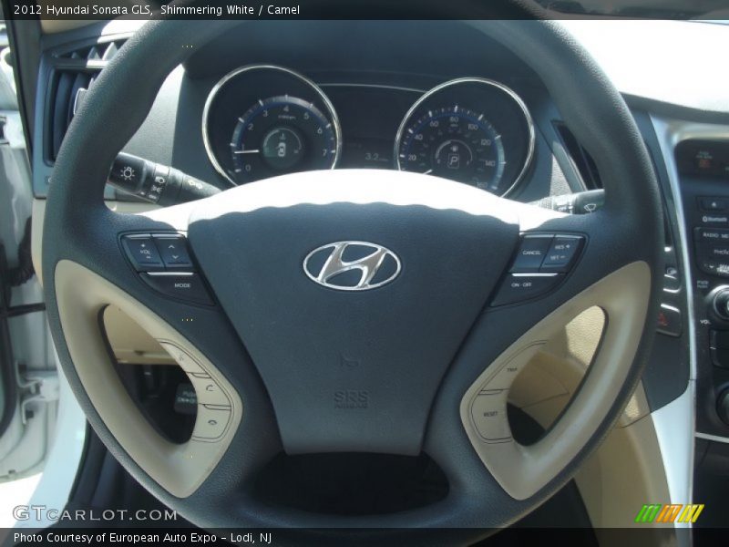 Shimmering White / Camel 2012 Hyundai Sonata GLS