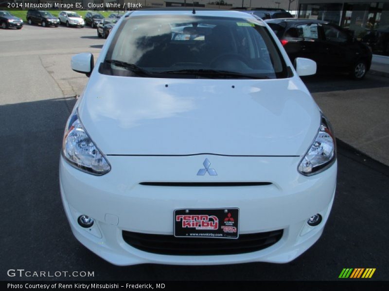 Cloud White / Black 2014 Mitsubishi Mirage ES
