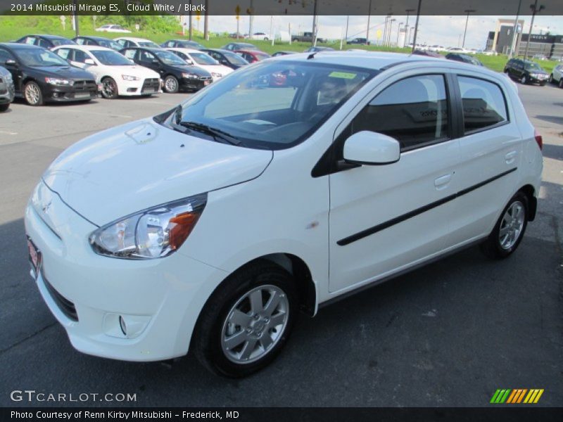 Cloud White / Black 2014 Mitsubishi Mirage ES