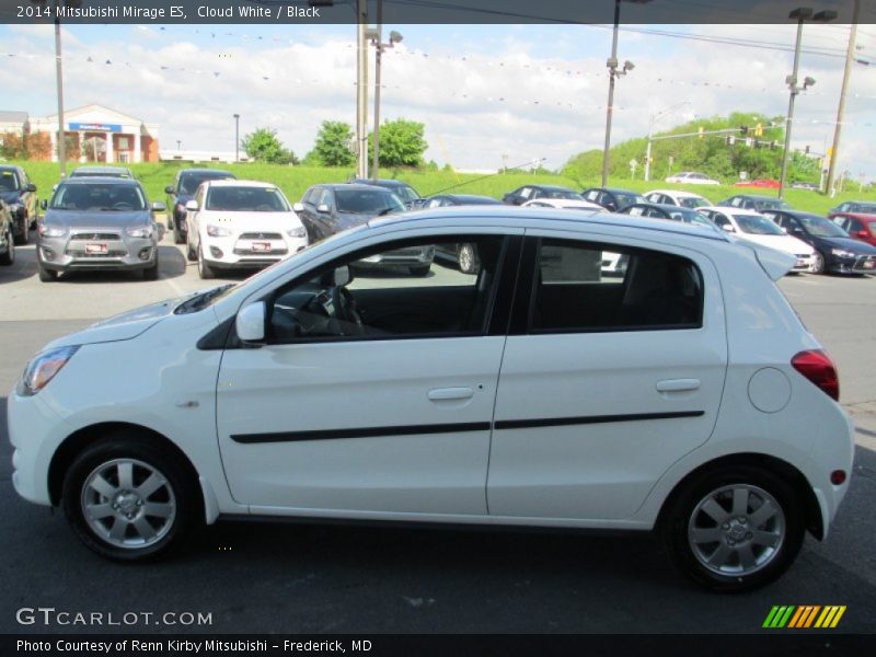 Cloud White / Black 2014 Mitsubishi Mirage ES