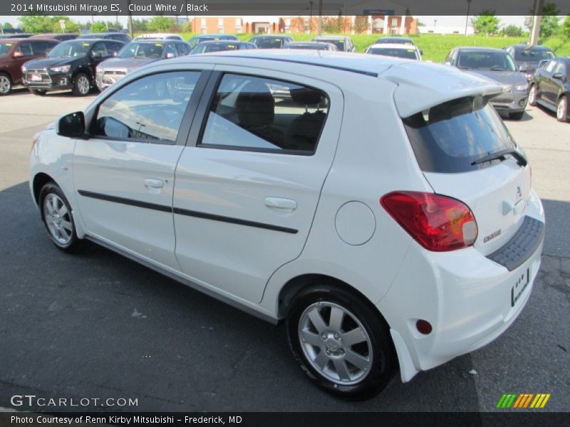 Cloud White / Black 2014 Mitsubishi Mirage ES
