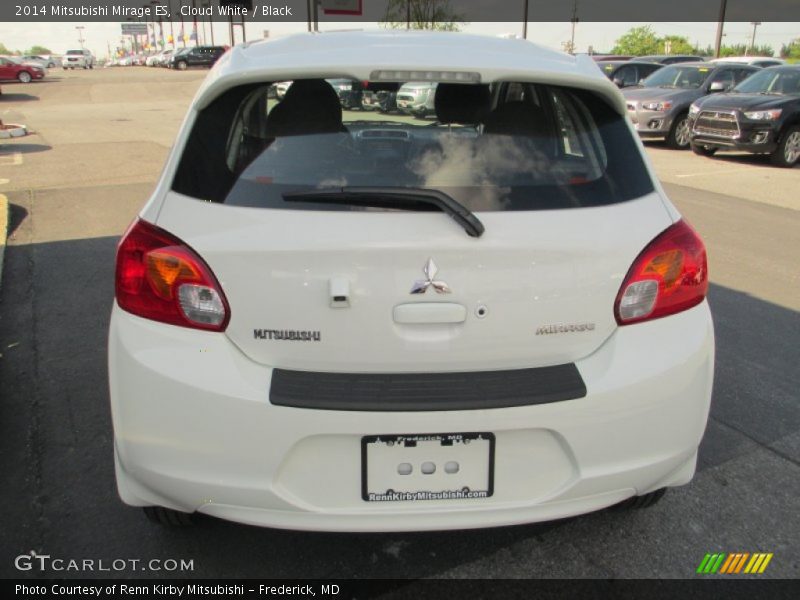 Cloud White / Black 2014 Mitsubishi Mirage ES