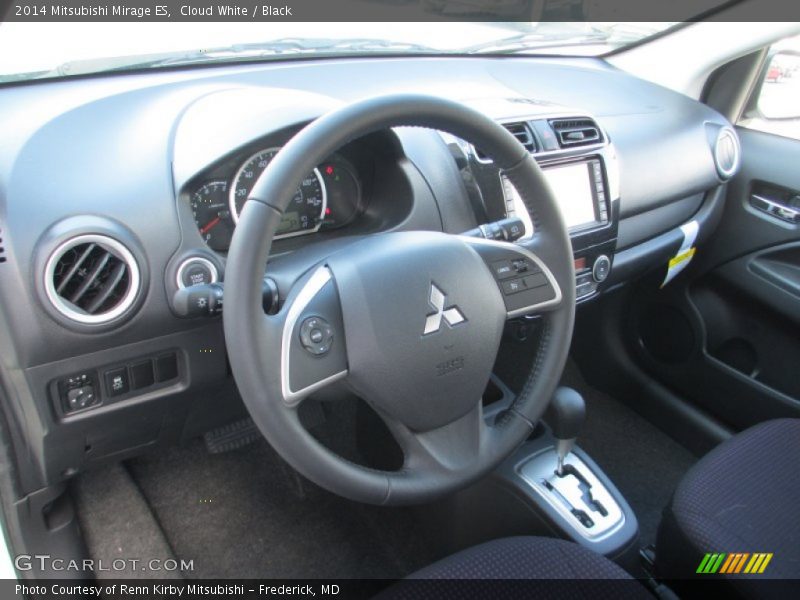 Cloud White / Black 2014 Mitsubishi Mirage ES