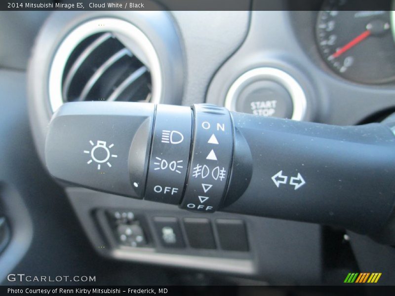 Cloud White / Black 2014 Mitsubishi Mirage ES