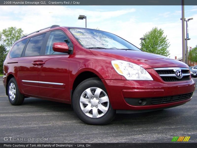 Cranberry Red / Gray 2008 Hyundai Entourage GLS
