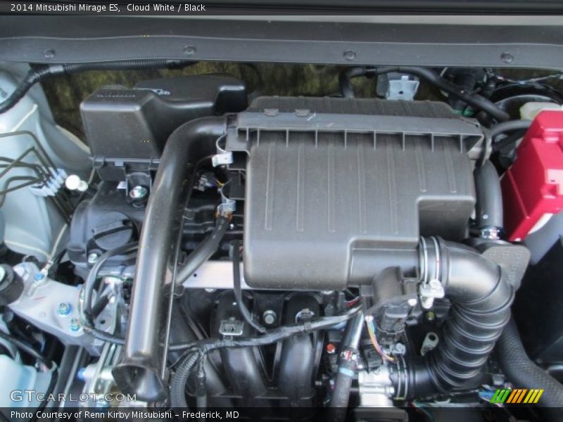 Cloud White / Black 2014 Mitsubishi Mirage ES