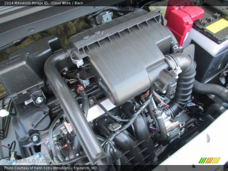Cloud White / Black 2014 Mitsubishi Mirage ES