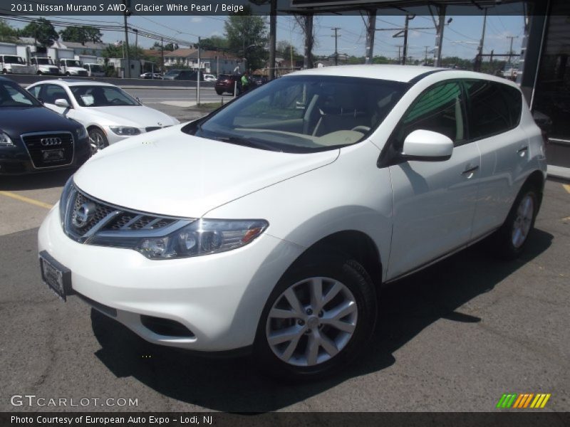 Glacier White Pearl / Beige 2011 Nissan Murano S AWD