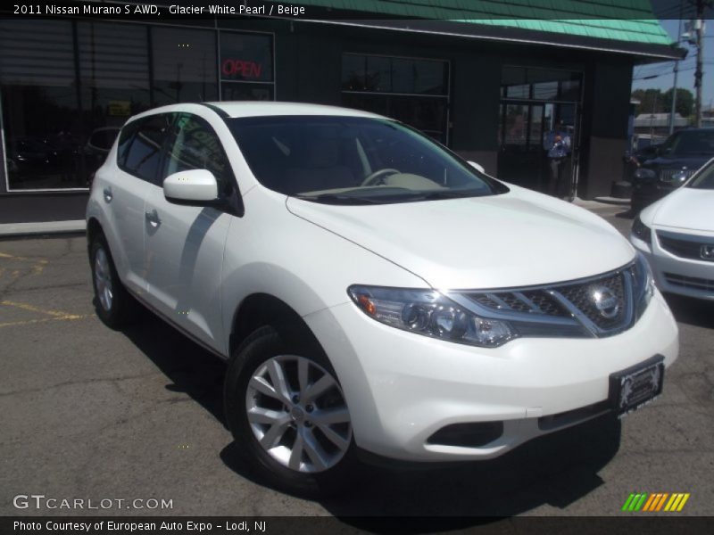 Glacier White Pearl / Beige 2011 Nissan Murano S AWD