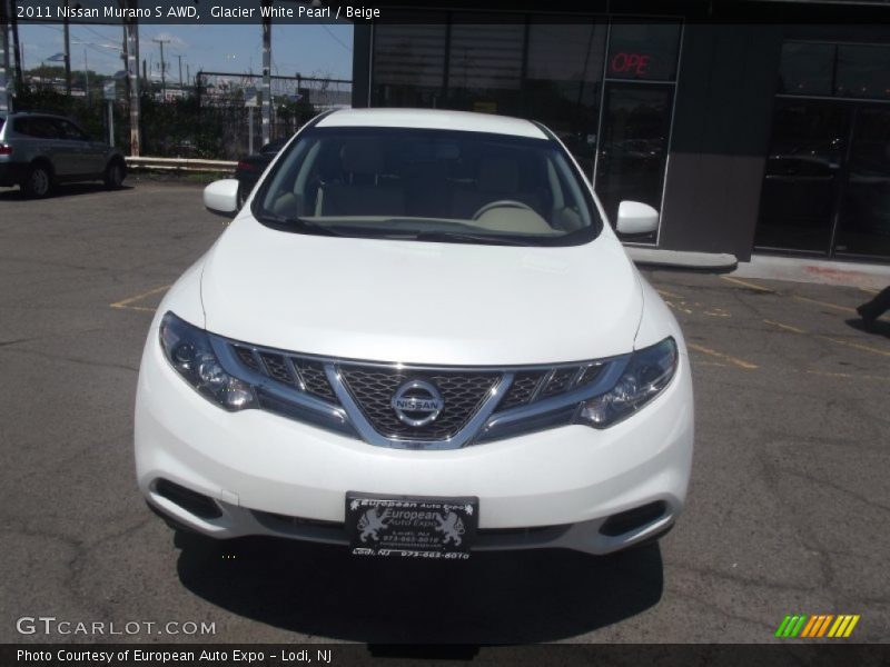 Glacier White Pearl / Beige 2011 Nissan Murano S AWD