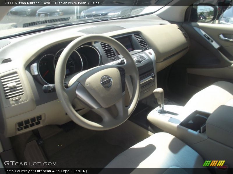 Glacier White Pearl / Beige 2011 Nissan Murano S AWD