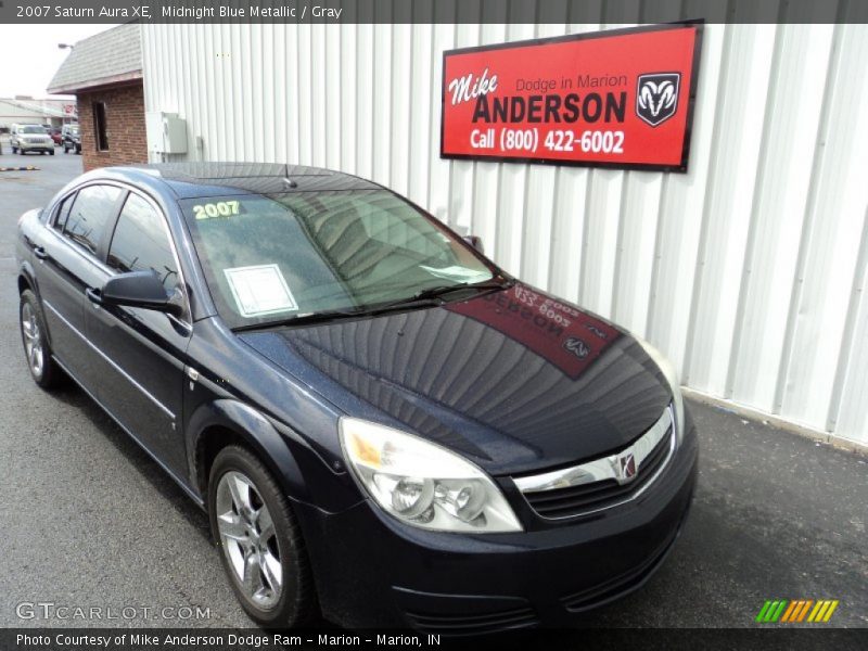 Midnight Blue Metallic / Gray 2007 Saturn Aura XE
