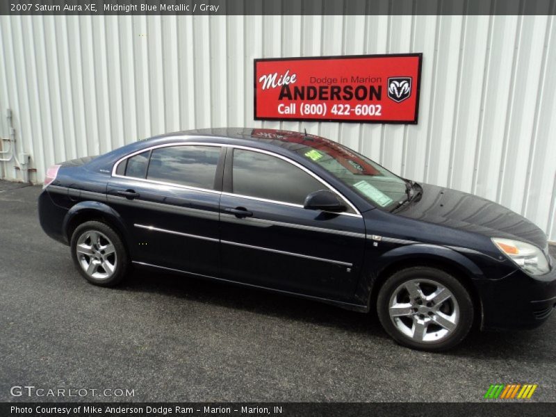 Midnight Blue Metallic / Gray 2007 Saturn Aura XE