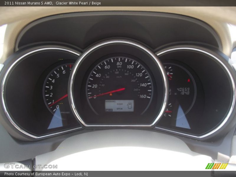 Glacier White Pearl / Beige 2011 Nissan Murano S AWD