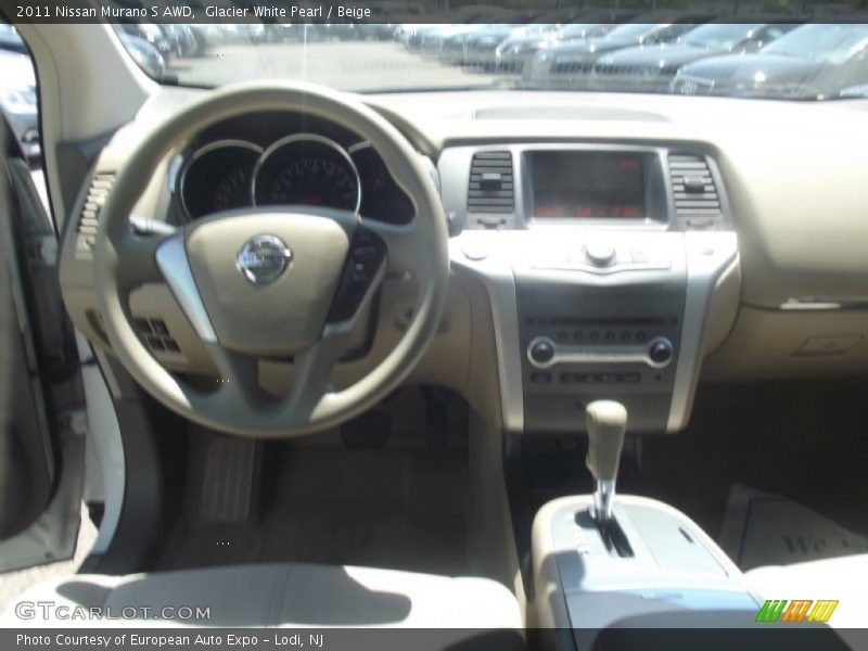 Glacier White Pearl / Beige 2011 Nissan Murano S AWD