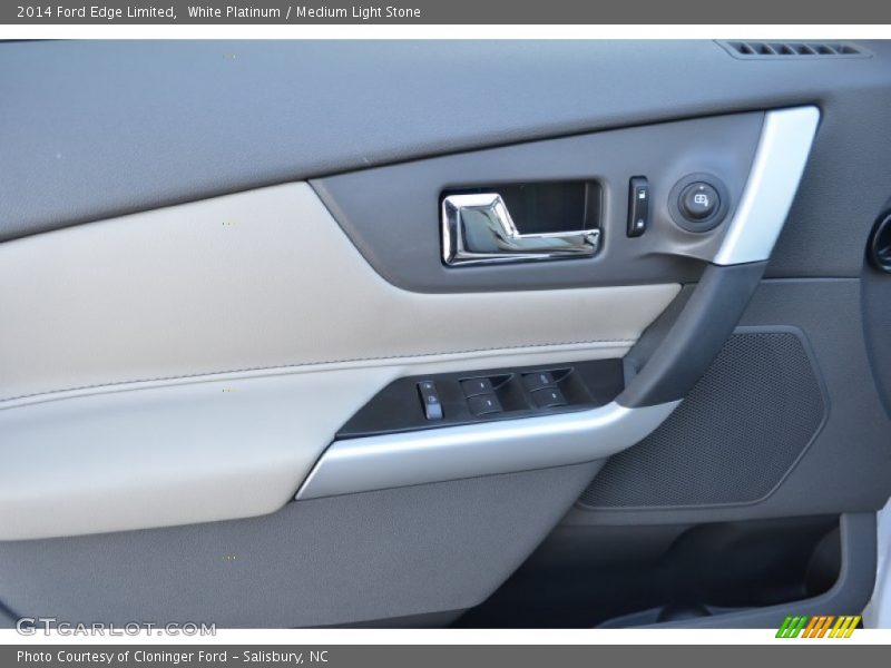 White Platinum / Medium Light Stone 2014 Ford Edge Limited