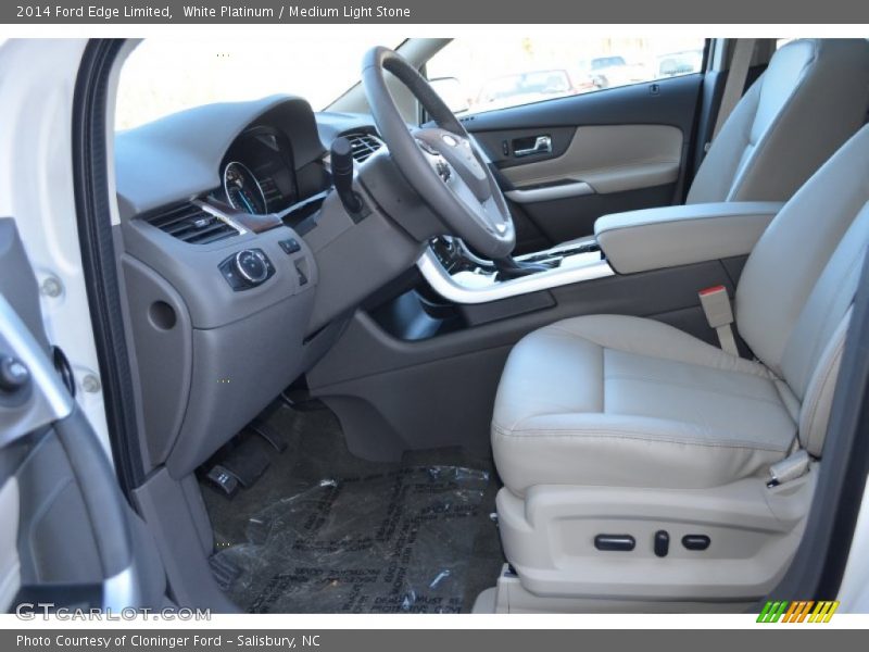 White Platinum / Medium Light Stone 2014 Ford Edge Limited