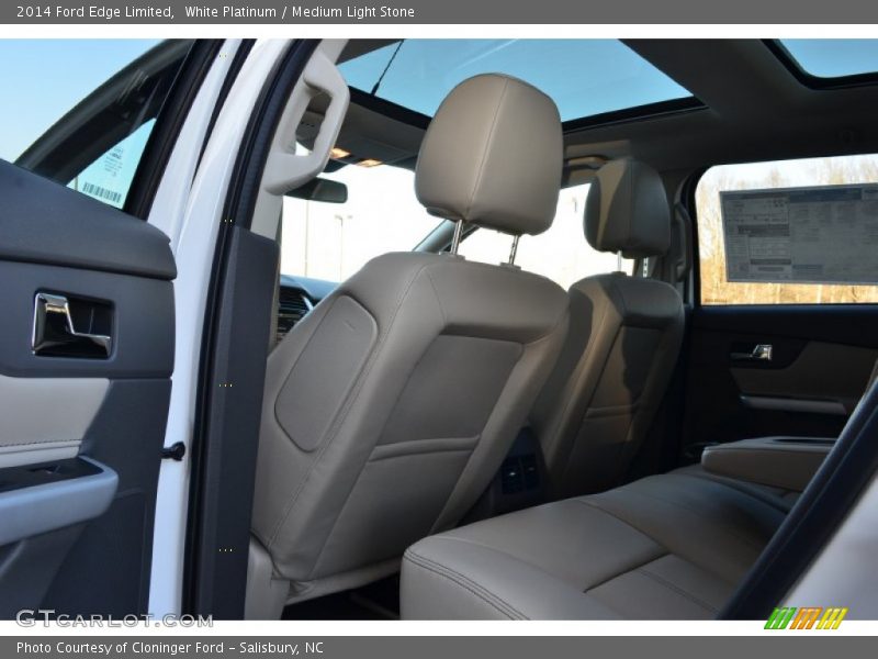 White Platinum / Medium Light Stone 2014 Ford Edge Limited