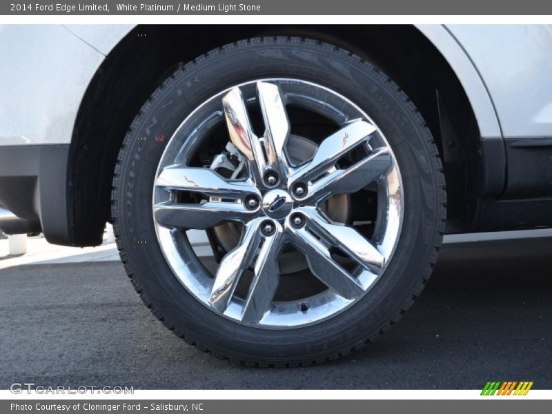 White Platinum / Medium Light Stone 2014 Ford Edge Limited