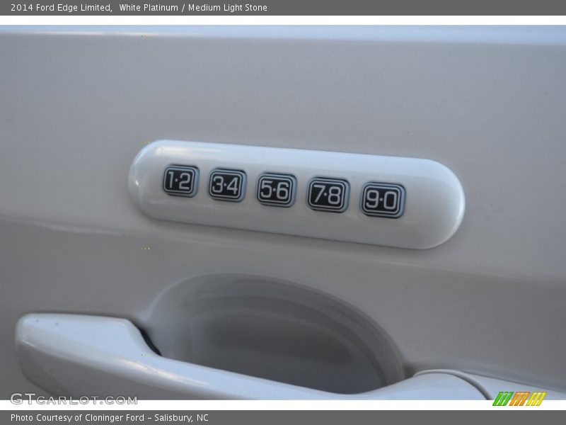 White Platinum / Medium Light Stone 2014 Ford Edge Limited