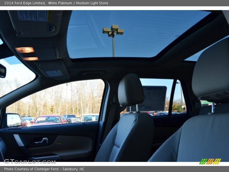 White Platinum / Medium Light Stone 2014 Ford Edge Limited