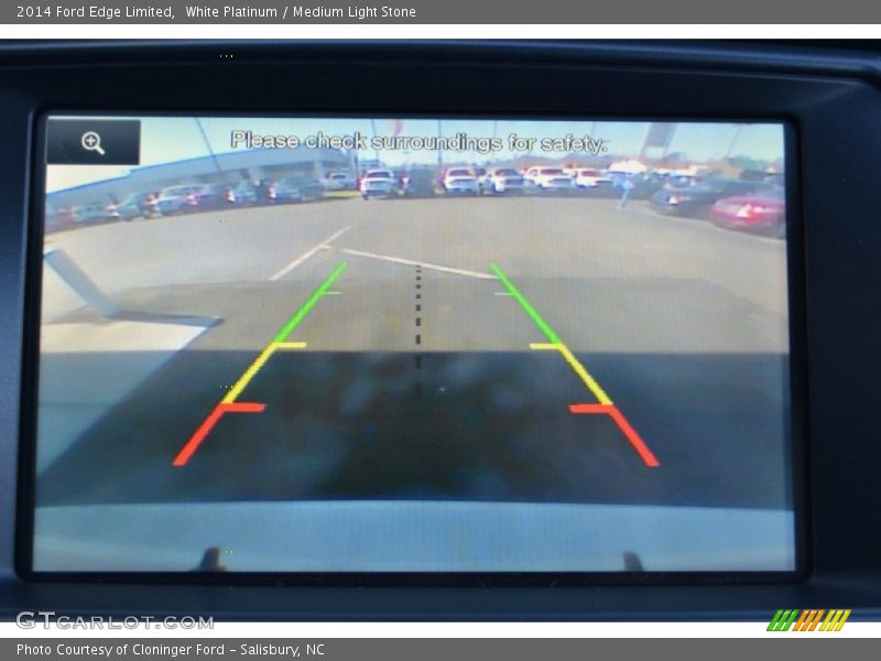 White Platinum / Medium Light Stone 2014 Ford Edge Limited