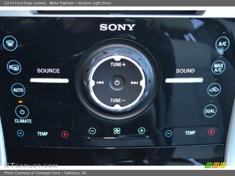 White Platinum / Medium Light Stone 2014 Ford Edge Limited