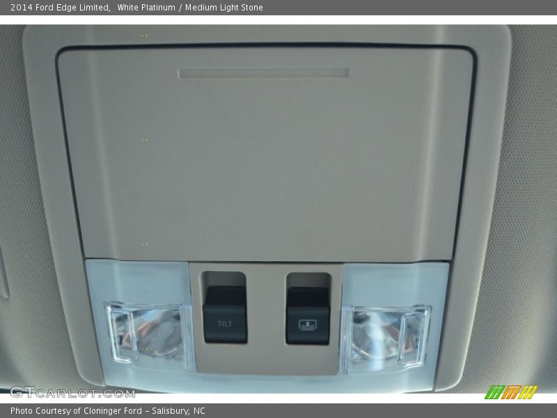 White Platinum / Medium Light Stone 2014 Ford Edge Limited