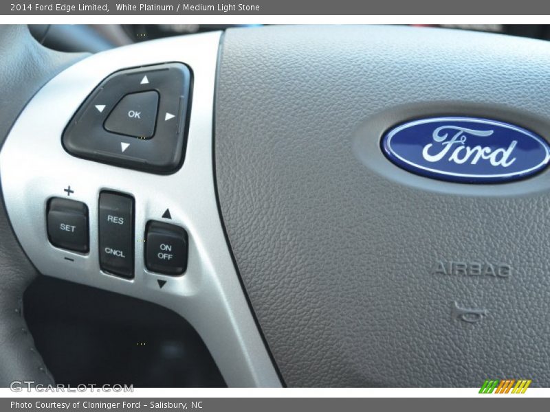 White Platinum / Medium Light Stone 2014 Ford Edge Limited