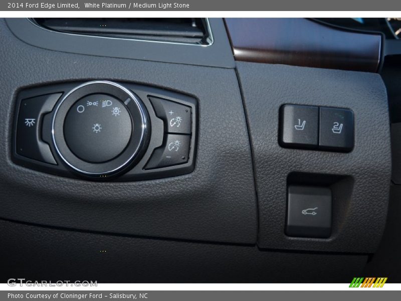 White Platinum / Medium Light Stone 2014 Ford Edge Limited