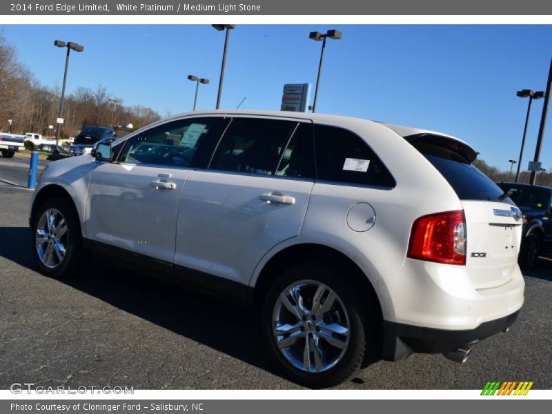 White Platinum / Medium Light Stone 2014 Ford Edge Limited