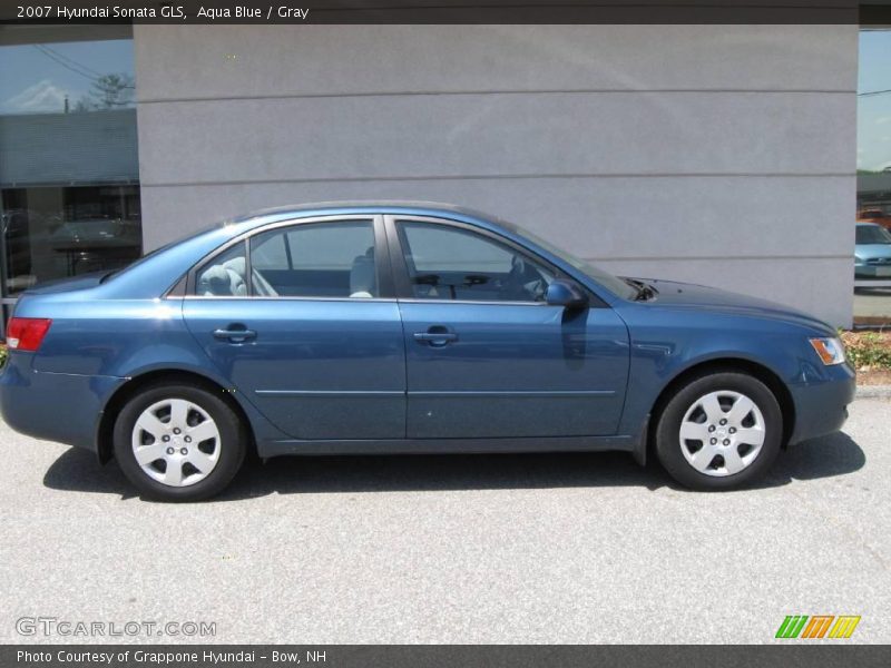 Aqua Blue / Gray 2007 Hyundai Sonata GLS